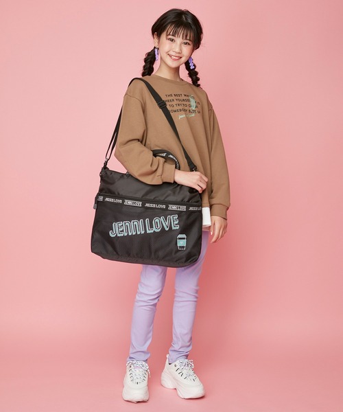 JENNI love(ジェニィラブ)の「2wayレッスンバッグ(ショルダーバッグ・キッズ・ブラック/ラベンダー/ミント・F)」の4枚目の写真