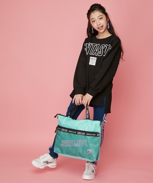 JENNI love(ジェニィラブ)の「2wayレッスンバッグ(ショルダーバッグ・キッズ・ブラック/ラベンダー/ミント・F)」の5枚目の写真