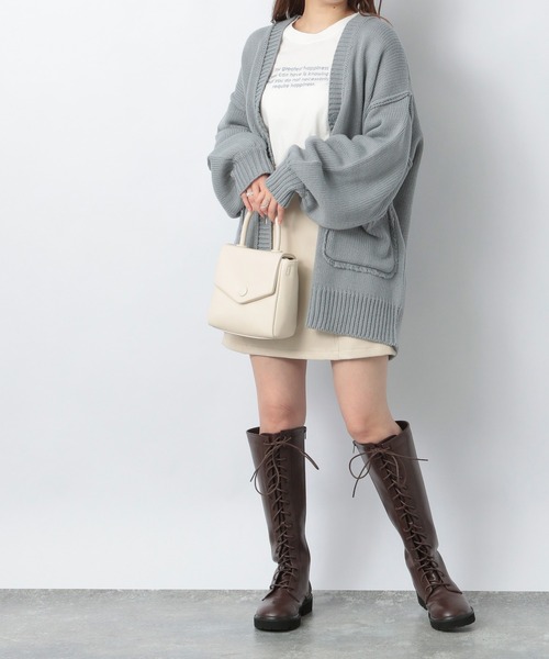 カーディガン ボレロ Heather（ヘザー）の「VネックBIGカーディガン 227978