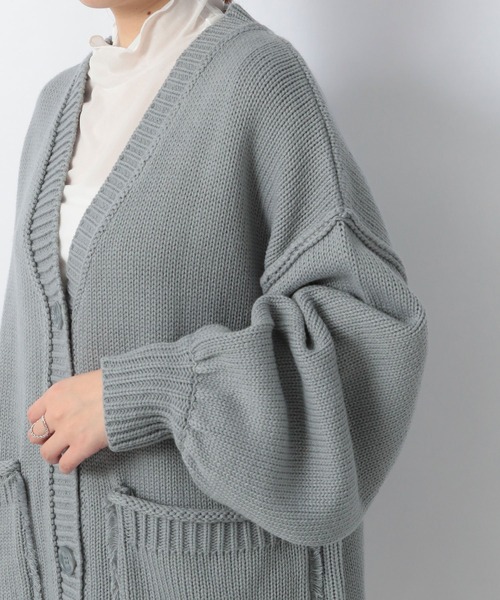 カーディガン ボレロ Heather（ヘザー）の「VネックBIGカーディガン 227978