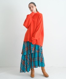 CADUNE（カデュネ）の「アシメティアードチェックスカート（スカート