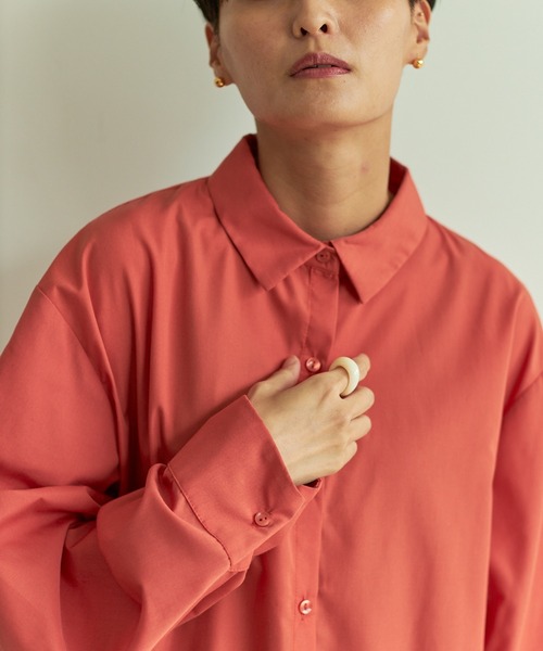 VACANCY（ヴァカンシー）の「ティアードシャツワンピース（ワンピース・レディース・ブラック/オレンジ・FREE）」の6枚目の写真