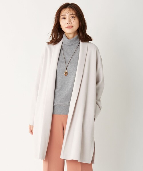 J.PRESS Ladies(J.プレス レディス)の「【洗える】ニードルパンチ カーディガン(カーディガン/ボレロ・レディース・ネイビー系/ライトグレー系/ベージュ系・SMALL)」の3枚目の写真