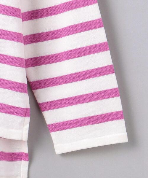 UNITED ARROWS（ユナイテッドアローズ）の「＜UNITED ARROWS＞W ボーダー ワイド スリット ニット W（ニット/セーター・レディース・ブラック/ピンク・FREE）」の12枚目の写真