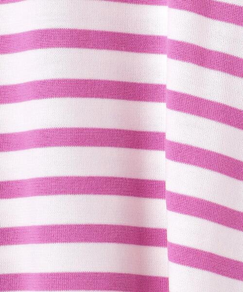 UNITED ARROWS（ユナイテッドアローズ）の「＜UNITED ARROWS＞W ボーダー ワイド スリット ニット W（ニット/セーター・レディース・ブラック/ピンク・FREE）」の14枚目の写真