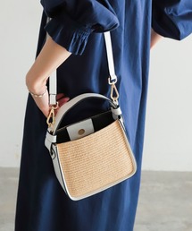 NOMBRE IMPAIR | 【Marant】ラフィアコンビワンハンドルスモールBAG(ハンドバッグ)