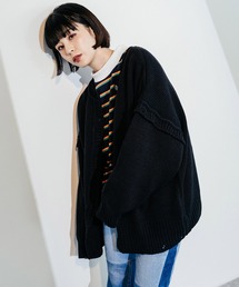 Ressaca | 3Way オーバーサイズ マルチウェイ ダメージ加工ニット カーディガン(カーディガン/ボレロ)