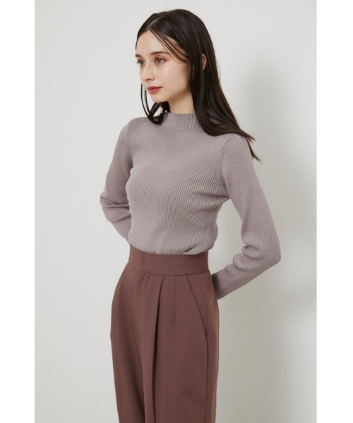 rienda(リエンダ)の「AWウォッシャブルハイネックニットトップス(ニット/セーター・レディース・ブラック/ライトグリーン/ライトベージュ/ライトパープル・FREE)」の4枚目の写真