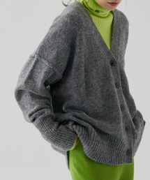 Vネックオーバーサイズカラーカーディガン