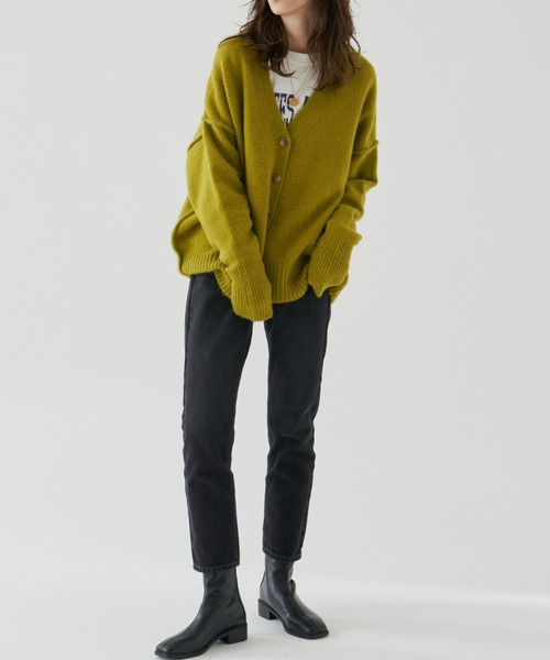 Auntie Rosa Holiday（アンティローザホリデー）の「Vネックオーバーサイズカラーカーディガン（カーディガン/ボレロ・レディース・ブラック/グレー/ブルー/レッド/イエロー・FREE）」の15枚目の写真