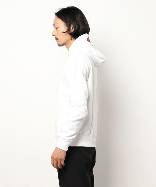 Champion（チャンピオン）の「【Champion】フードスクリプトビッグシルエットパーカー（パーカー・メンズ・ホワイト/ブラック/パープル・L/M/XL）」の6枚目の写真