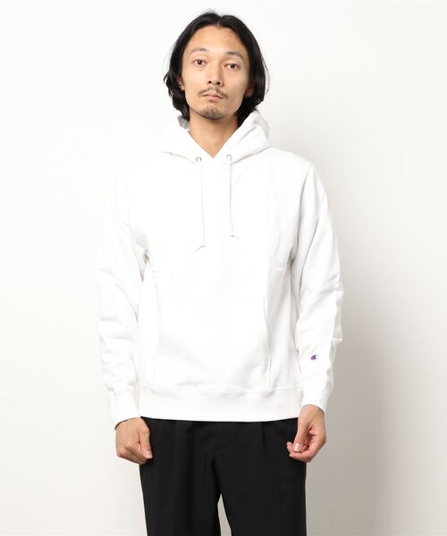 Champion（チャンピオン）の「【Champion】フードスクリプトビッグシルエットパーカー（パーカー・メンズ・ホワイト/ブラック/パープル・L/M/XL）」の9枚目の写真