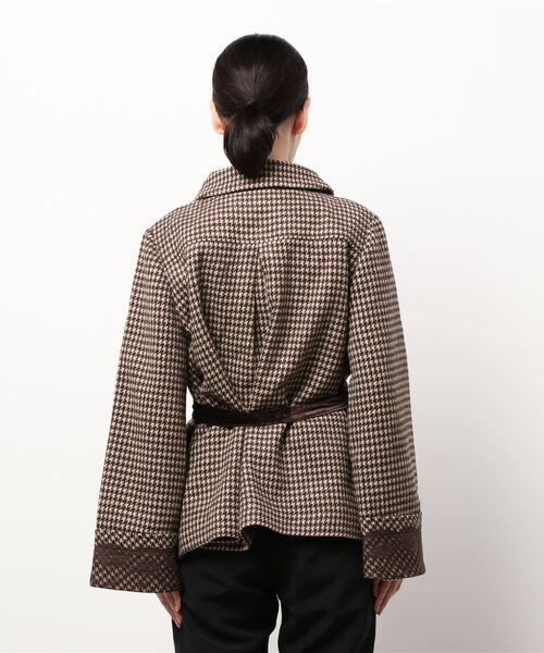 axes femme（アクシーズファム）の「ベロアリボン付ショートコート（ピーコート・レディース・ブラウン/ダークグリーン/ブラック・MEDIUM）」の6枚目の写真