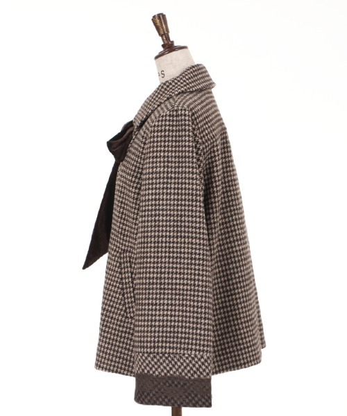 axes femme（アクシーズファム）の「ベロアリボン付ショートコート（ピーコート・レディース・ブラウン/ダークグリーン/ブラック・MEDIUM）」の8枚目の写真