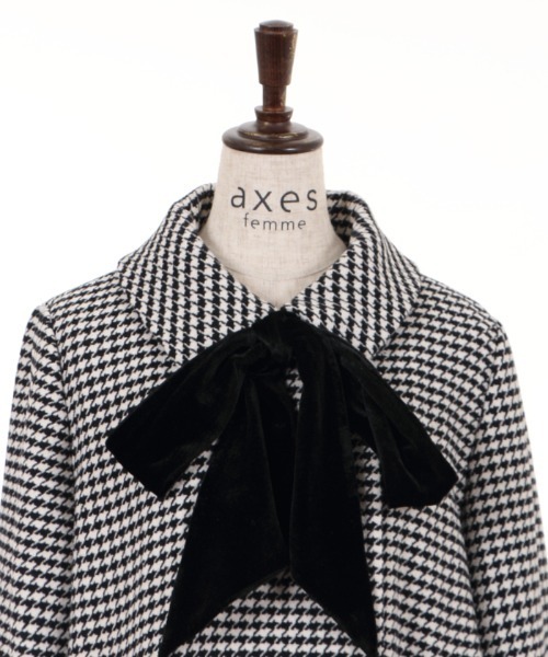 axes femme（アクシーズファム）の「ベロアリボン付ショートコート（ピーコート・レディース・ブラウン/ダークグリーン/ブラック・MEDIUM）」の20枚目の写真