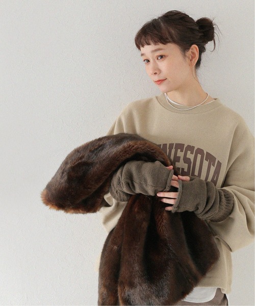 Calimar（カリマール）の「【Calimar/カリマール】LONG HAND WARMER：ハンドウォーマー◆（手袋・レディース・ブラウン/グレー/カーキ/ナチュラル・FREE）」の10枚目の写真