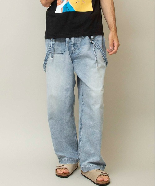 Johnbull（ジョンブル）の「サスペンダーワイドパンツ（その他パンツ・メンズ・ライトインディゴブルー・MEDIUM/LARGE/SMALL）」の9枚目の写真