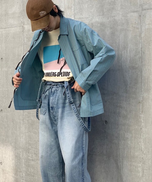 Johnbull（ジョンブル）の「サスペンダーワイドパンツ（その他パンツ・メンズ・ライトインディゴブルー・MEDIUM/LARGE/SMALL）」の7枚目の写真