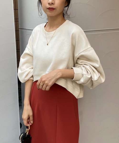 CAPRICIEUX LE'MAGE(カプリシューレマージュ)の「バナナクロップスエット(スウェット・レディース・ブラック/アイボリー/グレー・FREE)」の21枚目の写真