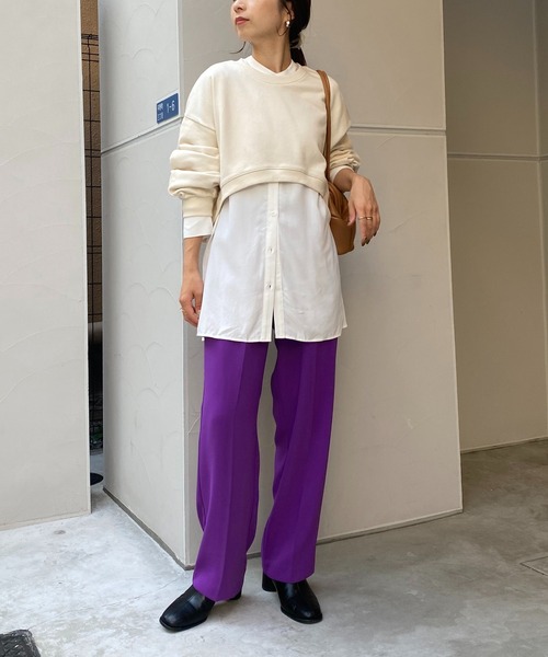 CAPRICIEUX LE'MAGE(カプリシューレマージュ)の「バナナクロップスエット(スウェット・レディース・ブラック/アイボリー/グレー・FREE)」の16枚目の写真