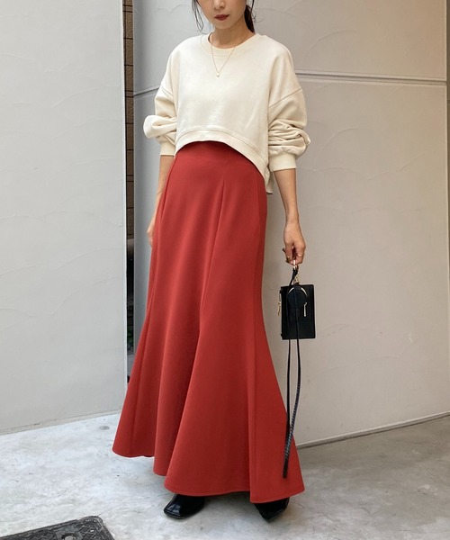 CAPRICIEUX LE'MAGE(カプリシューレマージュ)の「バナナクロップスエット(スウェット・レディース・ブラック/アイボリー/グレー・FREE)」の17枚目の写真