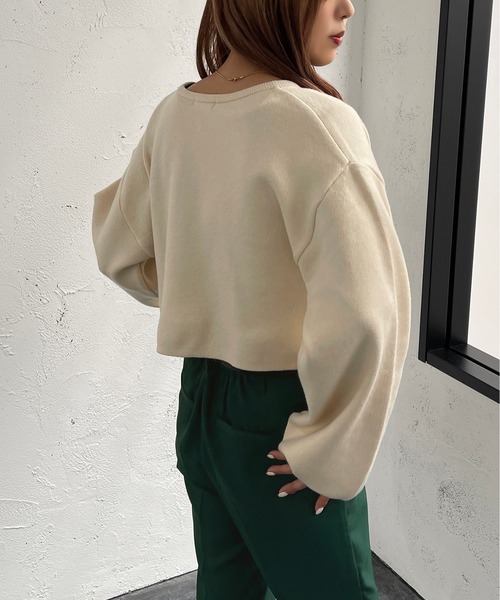 apres jour mignon(アプレジュールミニョン)の「ドットボタンニットカーディガン【ZOZOTOWN限定アイテム】(カーディガン/ボレロ・レディース・オレンジ/アイボリー/ダークグリーン/杢グレー/ブラック/ブルー・フリー/X-LARGE)」の18枚目の写真