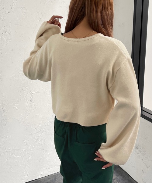 apres jour mignon(アプレジュールミニョン)の「ドットボタンニットカーディガン【ZOZOTOWN限定アイテム】(カーディガン/ボレロ・レディース・オレンジ/アイボリー/ダークグリーン/杢グレー/ブラック/ブルー・フリー/X-LARGE)」の21枚目の写真