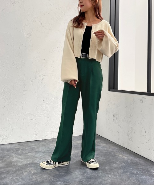 apres jour mignon(アプレジュールミニョン)の「ドットボタンニットカーディガン【ZOZOTOWN限定アイテム】(カーディガン/ボレロ・レディース・オレンジ/アイボリー/ダークグリーン/杢グレー/ブラック/ブルー・フリー/X-LARGE)」の22枚目の写真