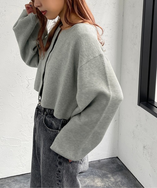 apres jour mignon(アプレジュールミニョン)の「ドットボタンニットカーディガン【ZOZOTOWN限定アイテム】(カーディガン/ボレロ・レディース・オレンジ/アイボリー/ダークグリーン/杢グレー/ブラック/ブルー・フリー/X-LARGE)」の10枚目の写真