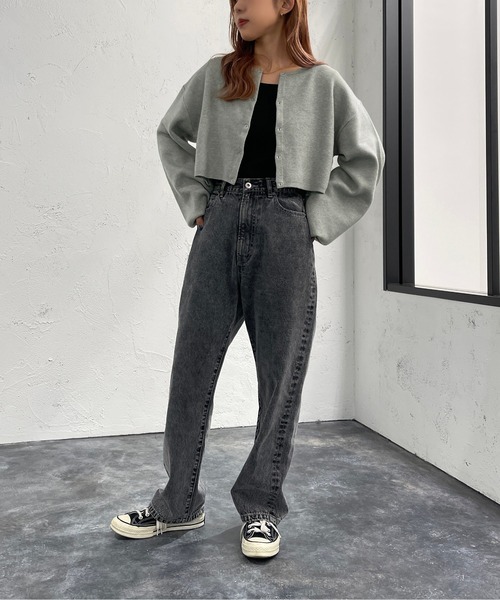 apres jour mignon(アプレジュールミニョン)の「ドットボタンニットカーディガン【ZOZOTOWN限定アイテム】(カーディガン/ボレロ・レディース・オレンジ/アイボリー/ダークグリーン/杢グレー/ブラック/ブルー・フリー/X-LARGE)」の13枚目の写真