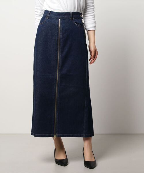 INTERPLANET（インタープラネット）の「フロントＺＩＰデニムパンツ（デニムパンツ・レディース・ブルー/インディゴブルー/ナチュラル・FREE）」の6枚目の写真