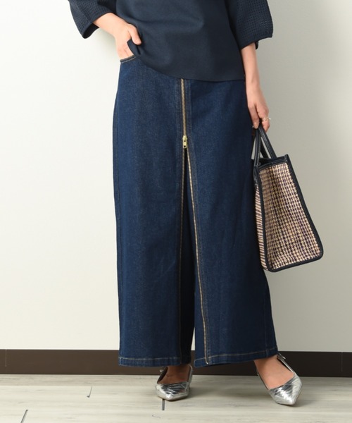 UPPER FIELD DONE ネイビーブルー デニム パンツ L UPPER FIELD DONE