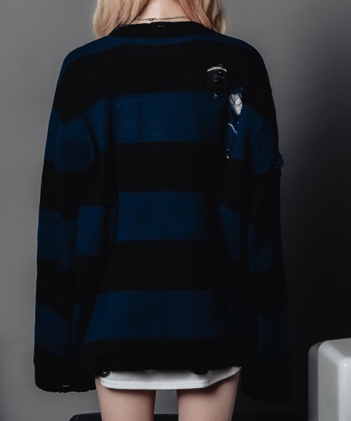 Whinny（ホワイニー）の「Whinny/ゾンビニット（ニット/セーター・レディース・ブルー・FREE）」の11枚目の写真