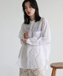 AZUMADAKI DYEING BANDCOLLAR SHIRT