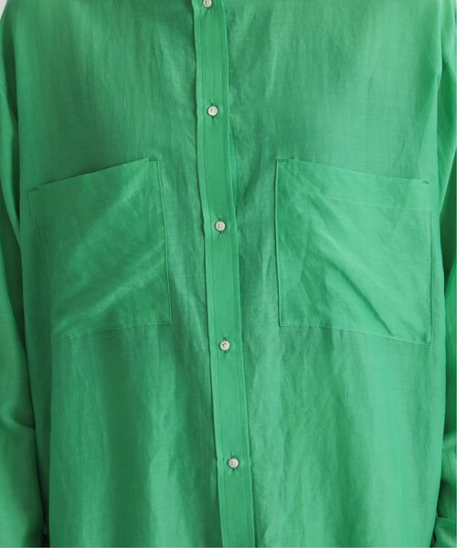 MJUKA.（ミューカ）の「AZUMADAKI DYEING BANDCOLLAR SHIRT（シャツ/ブラウス・レディース・ネイビー/オフホワイト/グリーン/ターコイズブルー・FREE）」の15枚目の写真