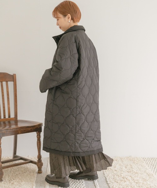 ITEMS URBANRESEARCH（アイテムズ アーバンリサーチ）の「リバーシブルモッズコート（モッズコート・レディース・カーキ/ブラック・FREE）」の22枚目の写真