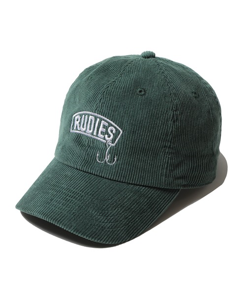RUDIE'S(ルーディーズ)の「RUDIE'S FISHING CLUB HOOK CORDUROY PANELCAP(キャップ・メンズ・ブラック/グリーン/バーガンディー・FREE)」の2枚目の写真