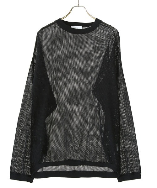 marka（マーカ）の「marka / マーカ：MESH TEE L/S - ORGANIC COTTON MESH -：M22A-16CS01C[COR]（その他トップス・メンズ・ブラック・1/2/3）」の2枚目の写真