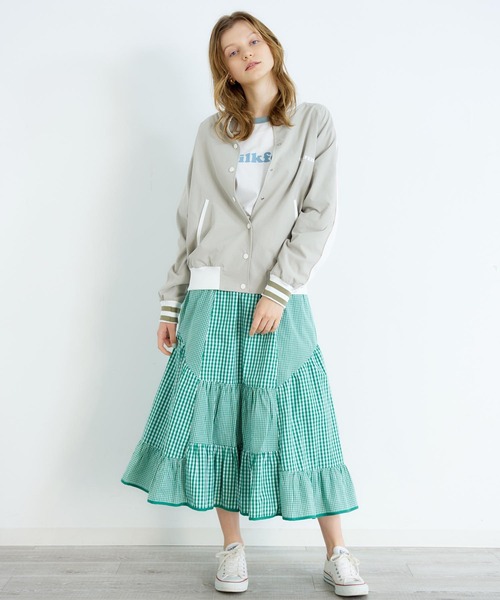 MILKFED.(ミルクフェド)の「COOPER LOGO RINGER S/S TEE/ ロゴ 半袖 リンガーTシャツ(Tシャツ/カットソー・レディース・ベージュ/ライトパープル/ライトブルー・ONE SIZE)」の7枚目の写真