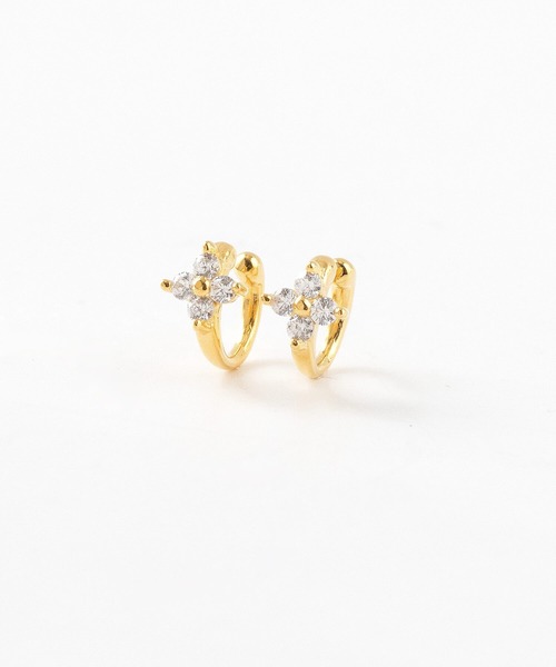 JUICY ROCK（ジューシーロック）の「GP(SV925)/SV925 CZフラワーカフイヤリング（イヤリング・レディース・シルバー/ゴールド・ONE SIZE）」の8枚目の写真