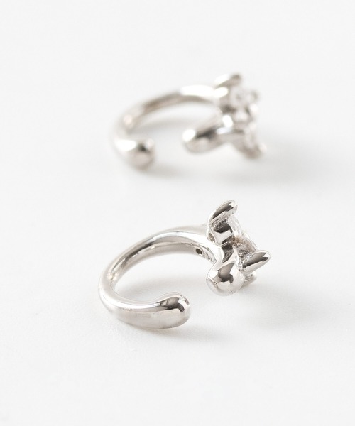 JUICY ROCK（ジューシーロック）の「GP(SV925)/SV925 CZフラワーカフイヤリング（イヤリング・レディース・シルバー/ゴールド・ONE SIZE）」の6枚目の写真