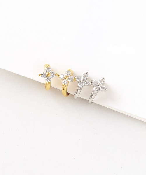 JUICY ROCK（ジューシーロック）の「GP(SV925)/SV925 CZフラワーカフイヤリング（イヤリング・レディース・シルバー/ゴールド・ONE SIZE）」の11枚目の写真