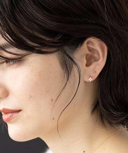 JUICY ROCK（ジューシーロック）の「GP(SV925)/SV925 CZフラワーカフイヤリング（イヤリング・レディース・シルバー/ゴールド・ONE SIZE）」の9枚目の写真