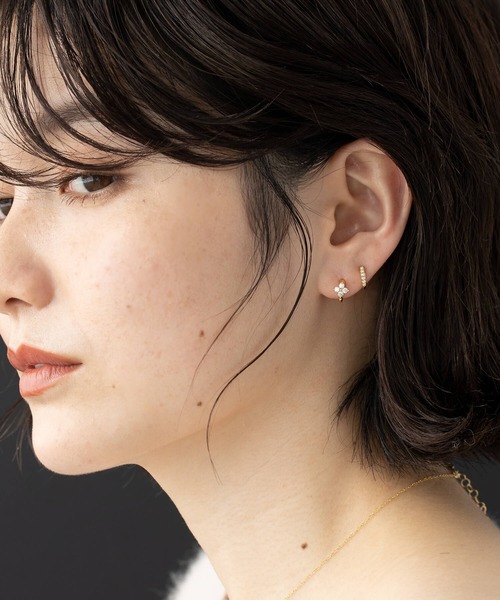 JUICY ROCK（ジューシーロック）の「GP(SV925)/SV925 CZフラワーカフイヤリング（イヤリング・レディース・シルバー/ゴールド・ONE SIZE）」の5枚目の写真