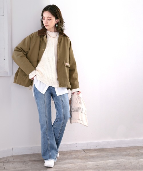 Java（ジャバ）の「《JaVa ジャバコラボ》映える１枚！裏地キルティングコットンワークカバーオール（ミリタリージャケット・メンズ・ベージュ/ブラック/オリーブ・SMALL/MEDIUM/LARGE/X-LARGE）」の5枚目の写真