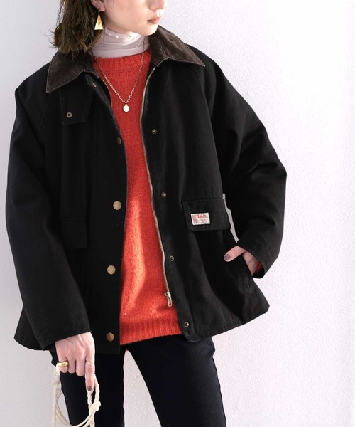 Java（ジャバ）の「《JaVa ジャバコラボ》映える１枚！裏地キルティングコットンワークカバーオール（ミリタリージャケット・メンズ・ベージュ/ブラック/オリーブ・SMALL/MEDIUM/LARGE/X-LARGE）」の7枚目の写真