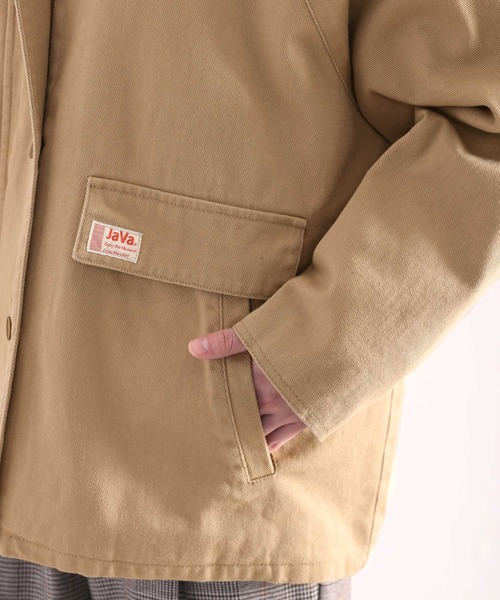 Java（ジャバ）の「《JaVa ジャバコラボ》映える１枚！裏地キルティングコットンワークカバーオール（ミリタリージャケット・メンズ・ベージュ/ブラック/オリーブ・SMALL/MEDIUM/LARGE/X-LARGE）」の10枚目の写真