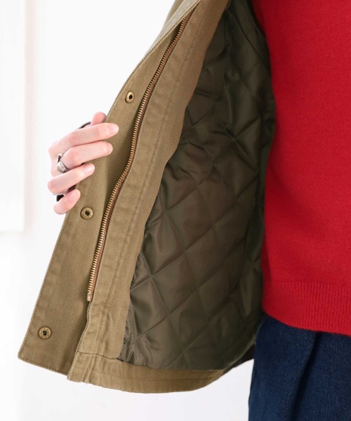 Java（ジャバ）の「《JaVa ジャバコラボ》映える１枚！裏地キルティングコットンワークカバーオール（ミリタリージャケット・メンズ・ベージュ/ブラック/オリーブ・SMALL/MEDIUM/LARGE/X-LARGE）」の15枚目の写真