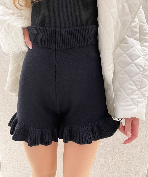 Narcissus（ナルシス）の「【Narcissus】フリルニットショートパンツ（その他パンツ・レディース・ブラック/アイボリー・FREE）」の14枚目の写真
