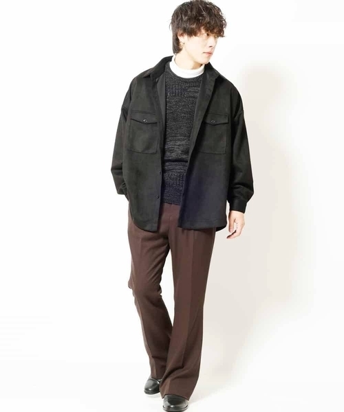 MK MICHEL KLEIN HOMME (エムケーミッシェルクランオム)の「『残りわずか/在庫限り』TRキモウストレッチフレアボトム(その他パンツ・メンズ・ライトブラウン/ブラック・46/48)」の4枚目の写真